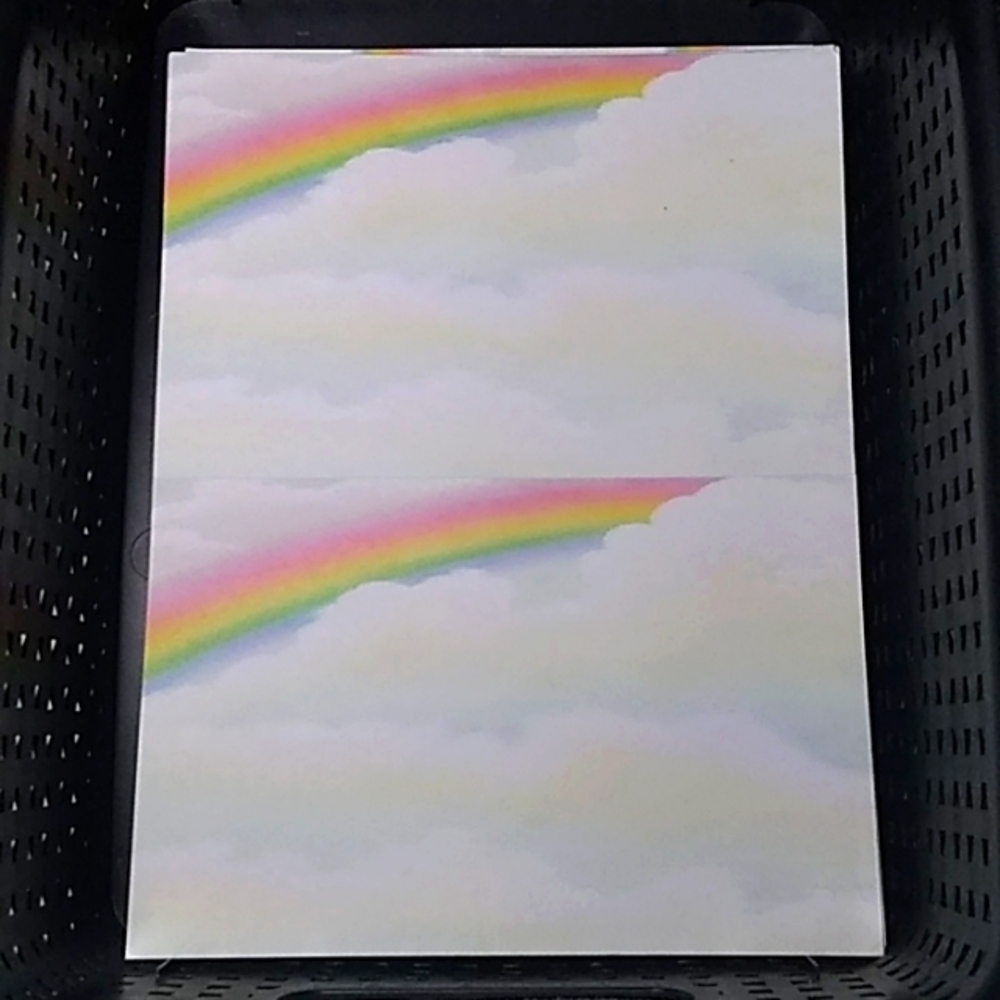 🆕pastel rainbow lg blank postcards